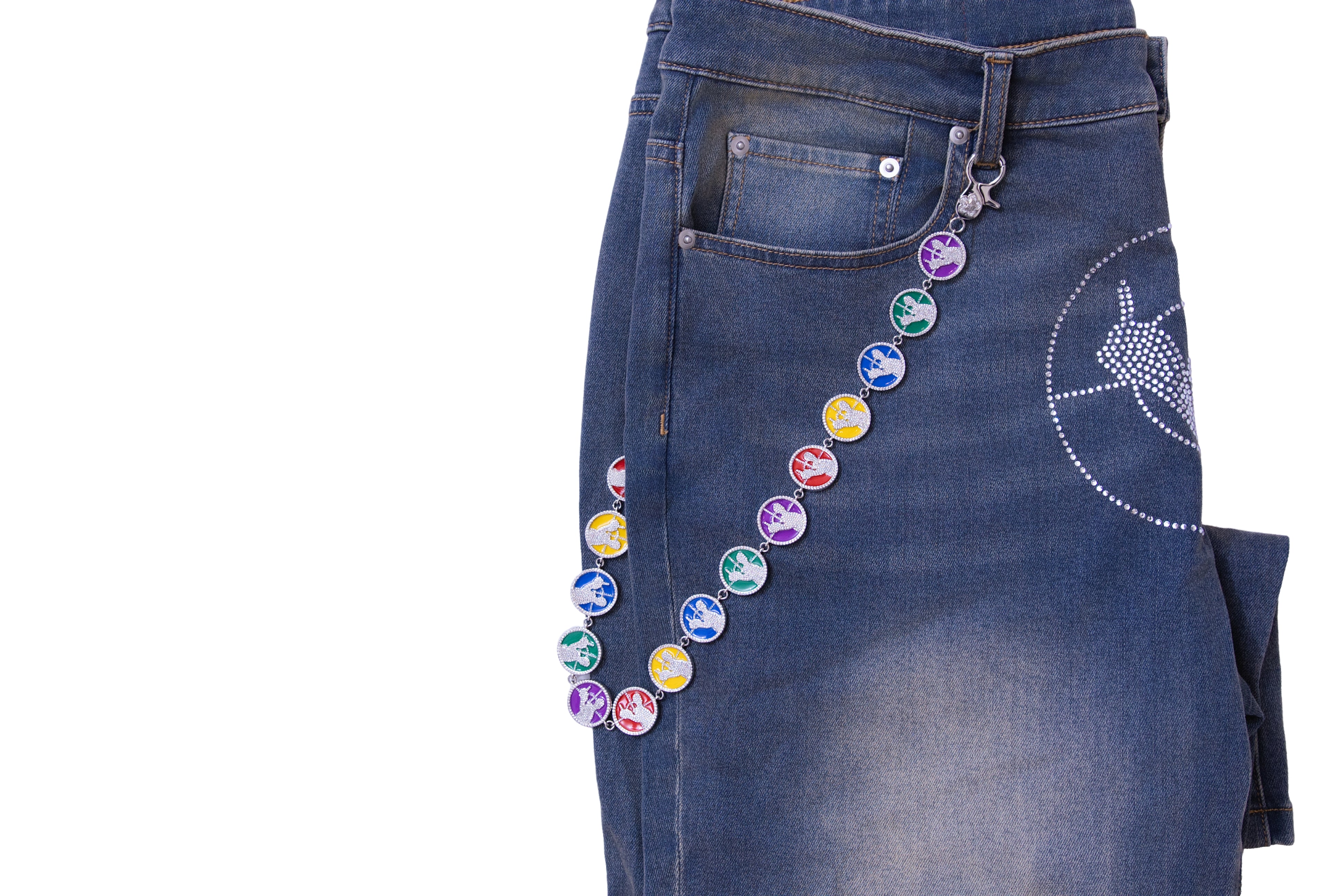 Effperfection crystal Biker Chain