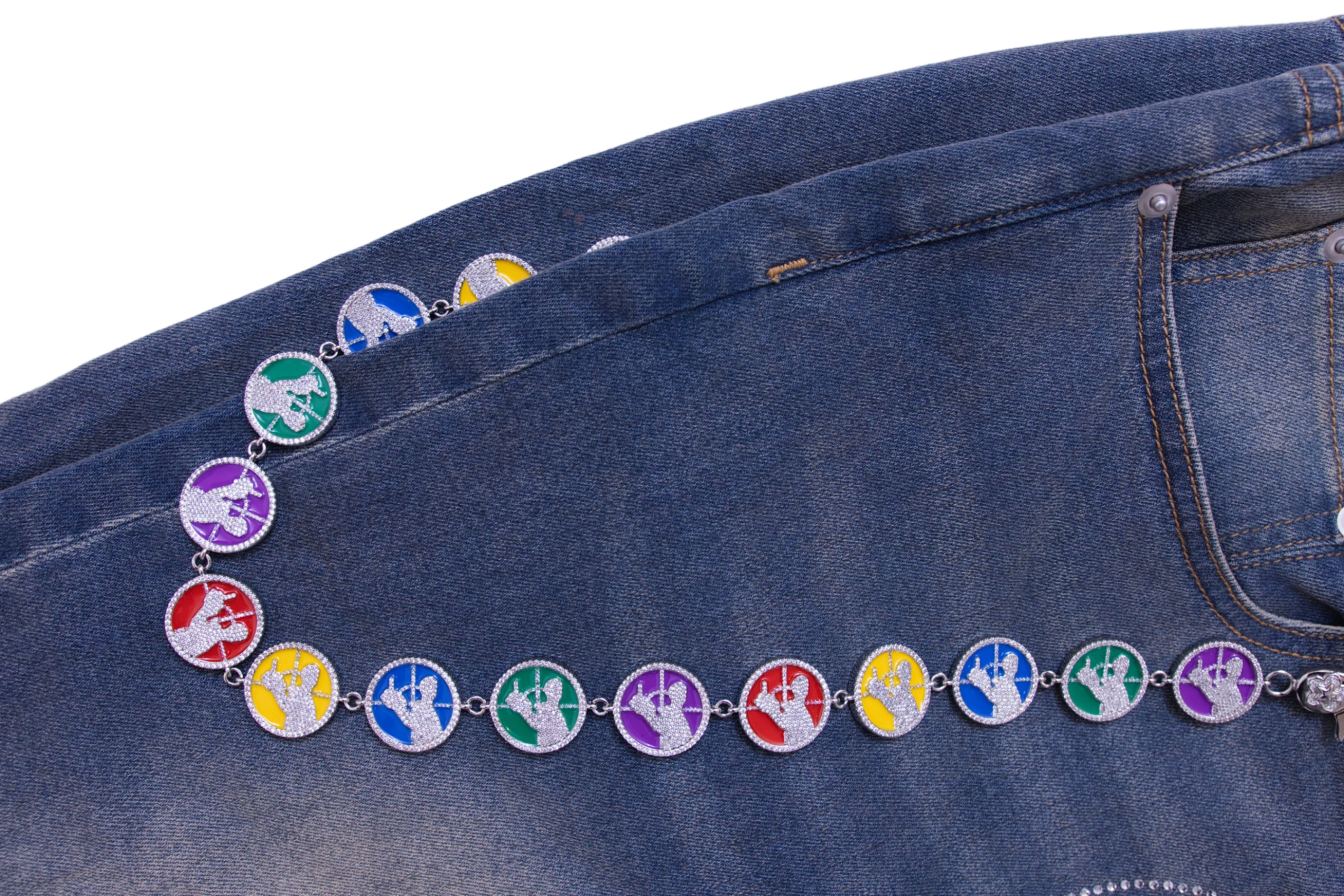 Effperfection crystal Biker Chain