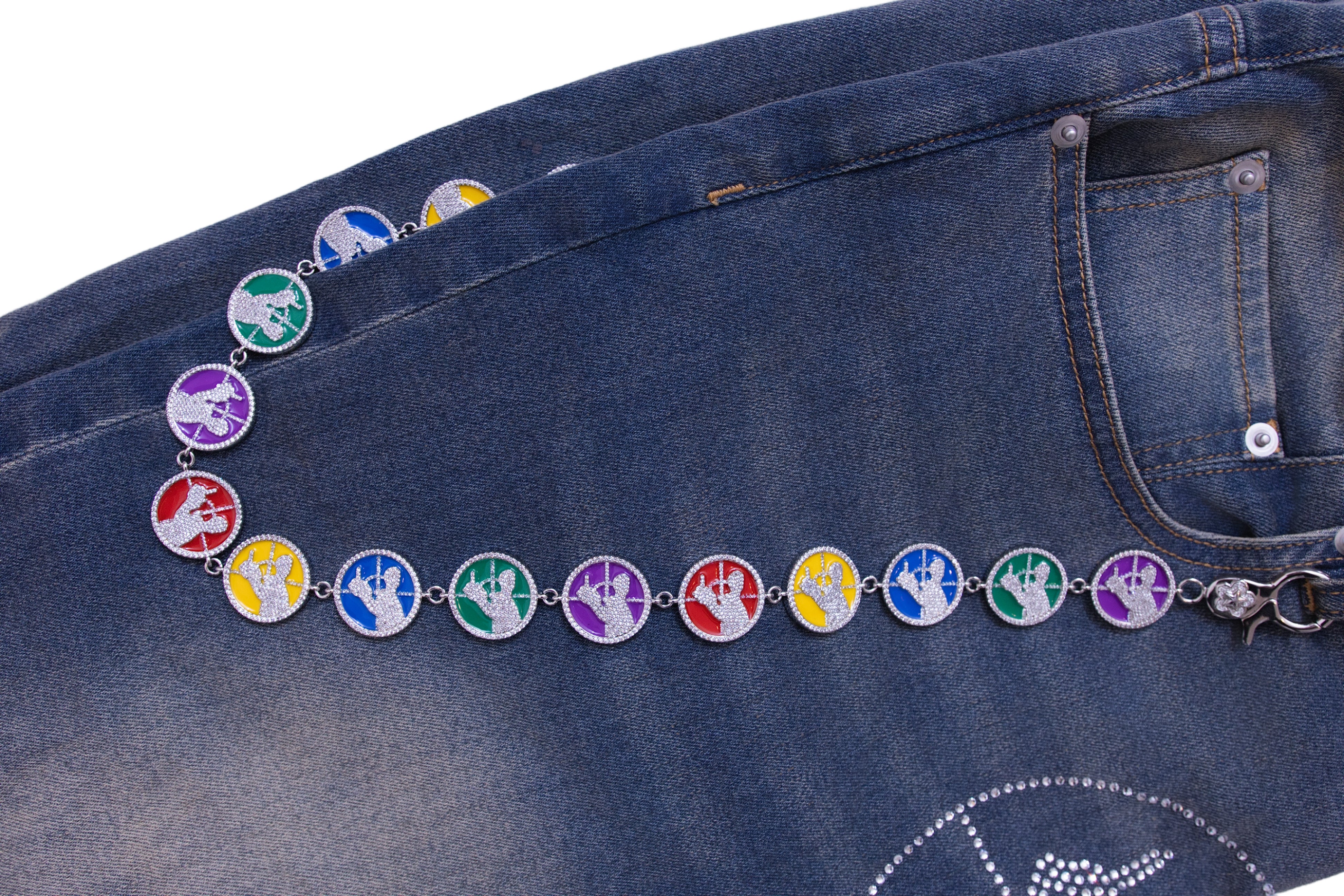 Effperfection crystal Biker Chain