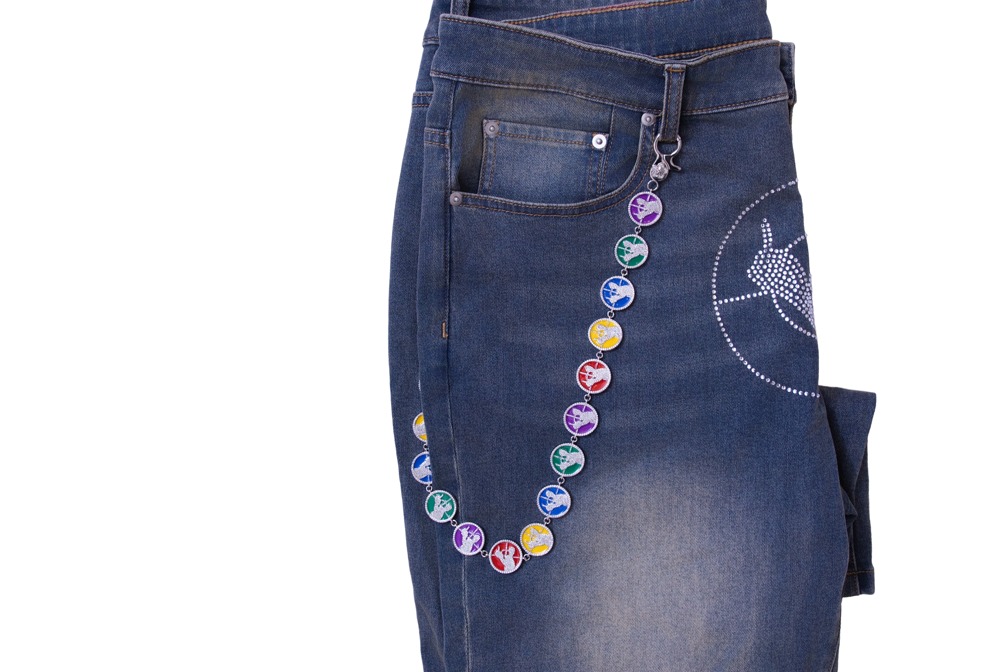 Effperfection crystal Biker Chain