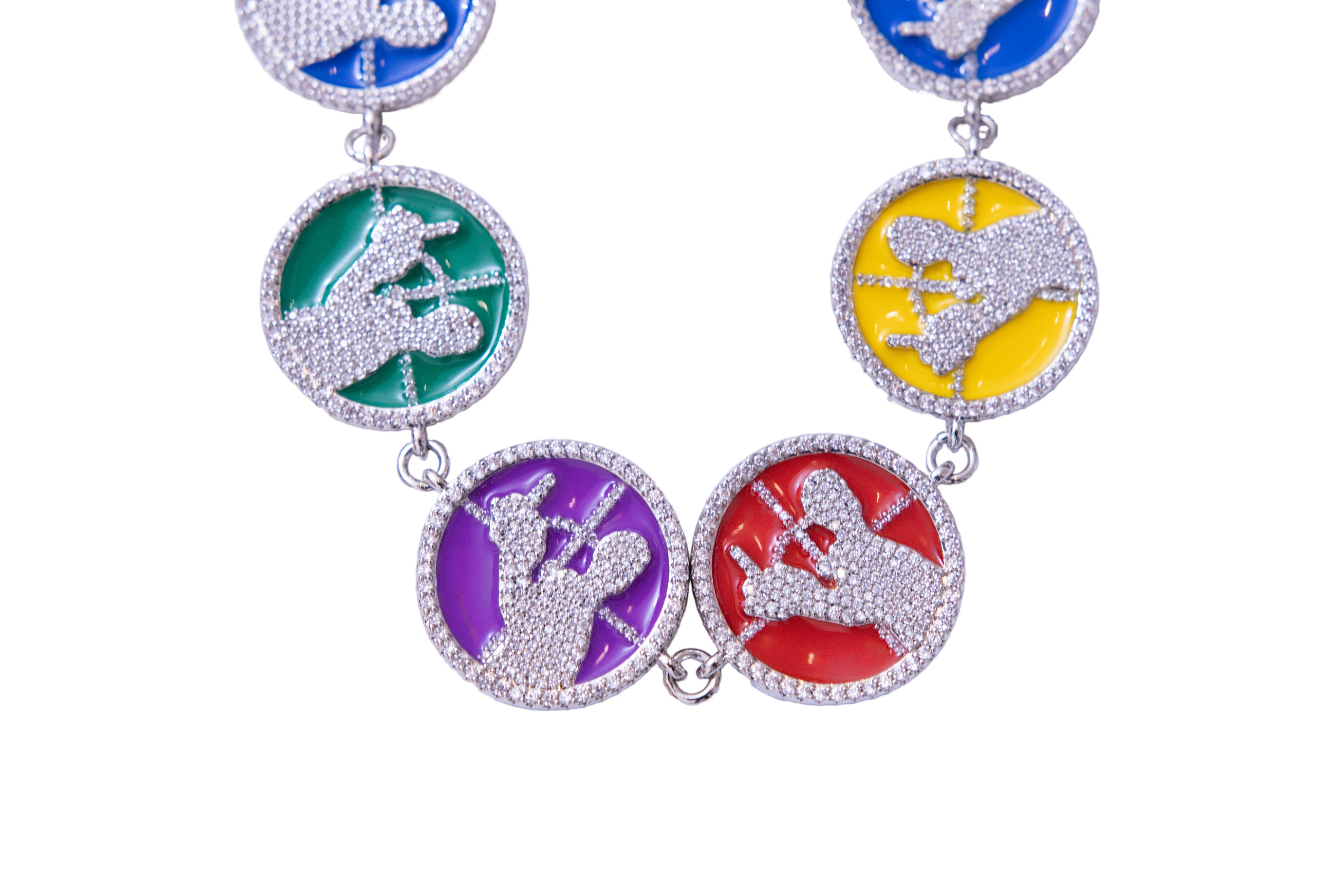 Effperfection crystal Biker Chain